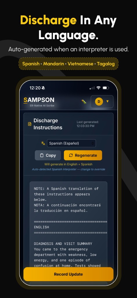 Discharge In Any Language — bilingual discharge instructions